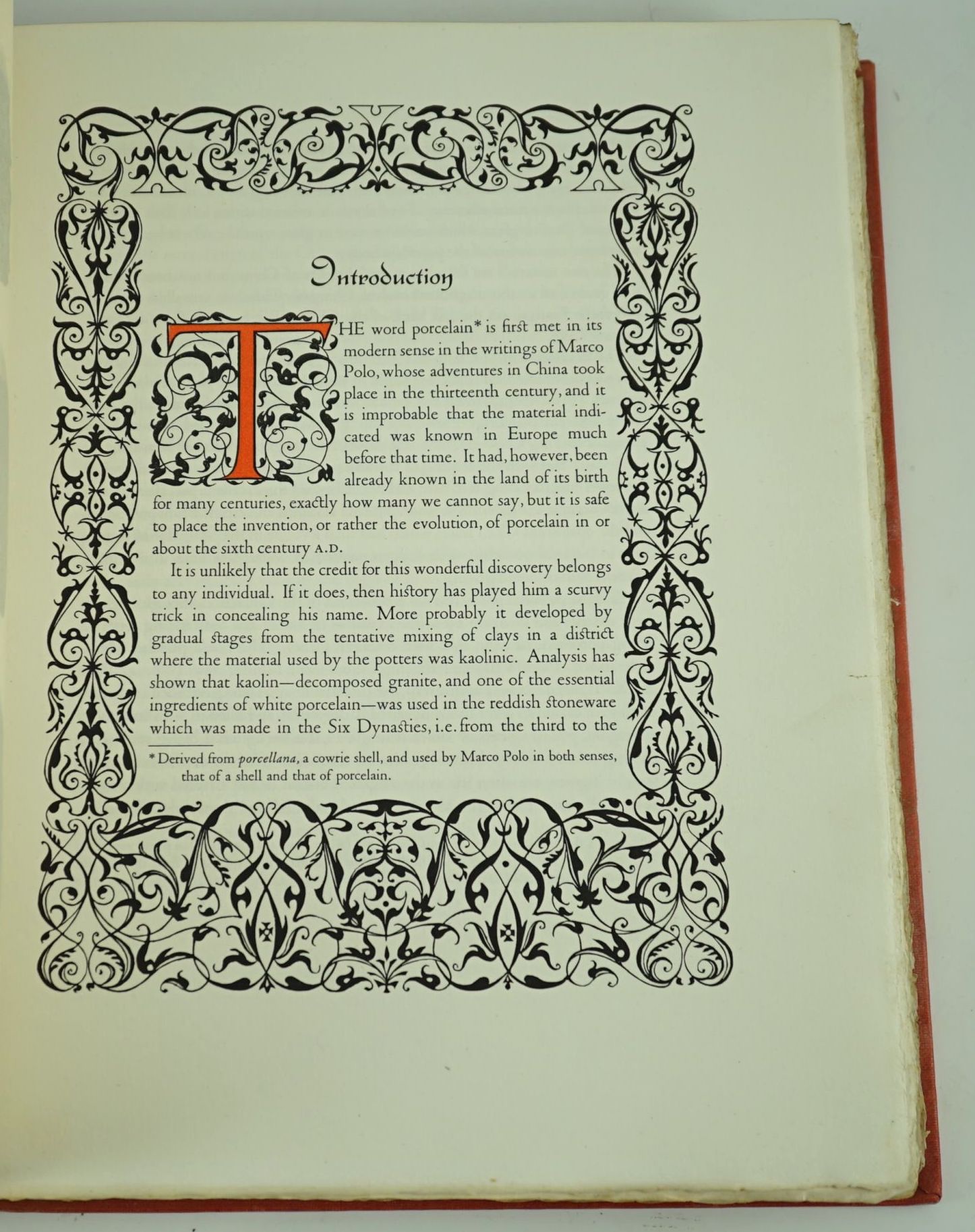 Hobson, Robert Lockhart - Catalogue of the Leonard Gow Collection of Chinese Porcelain, one of 300 signed by Leonard Gow, 4to, original red cloth, with 85 plates, mostly in colour, George W. Jones, London, 1931